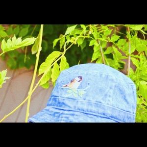 Cute embroidered denim bucket hat!!